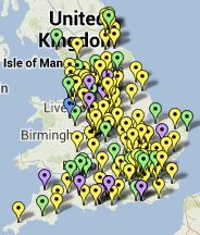 Map of 18 week pressures &ndash; NHS Trusts
